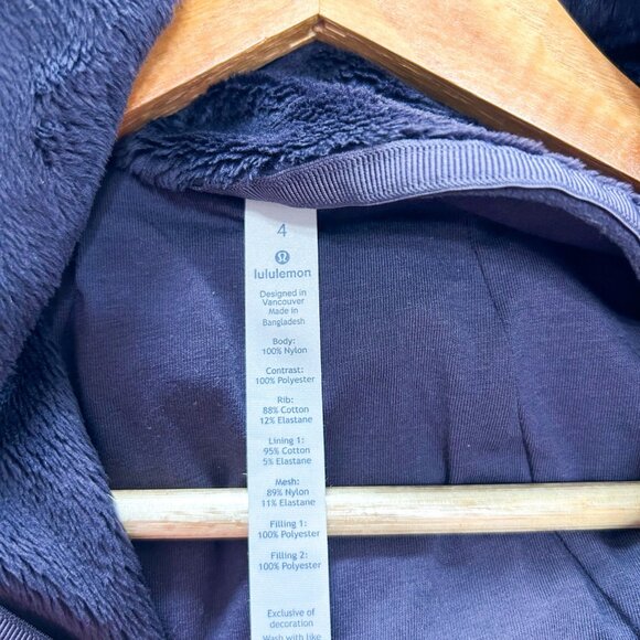 NWOT Lululemon Glyde Scuba Hoodie Jacket Boysenberry Purple Size 4 - Picture 11 of 12